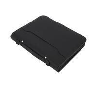 Yechiry Leather Business Portfolio, Business Portfolio with Zipper 10 Transparent File Bags, PU Leather 30 Sheets Notebook, 12 Digit Solar Calculator, 10.1 Inch Tablet Sleeve