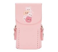 Yechiry Leather Protective Cover for Pocket 3 Camera, Microfiber Magnetic Lens Protector, Carrying Strap Protector with Durable Construction, Ideal for Osmo Pocket 3 Accessories (Pink)