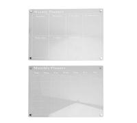 Yechiry Magnetic Calendar for Fridge, Transparent Acrylic Monthly Weekly Planning Board Set, 6 Dry Erase Markers Set for Family Meal Planning & Daily Task Organization