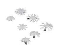 Yechiry Manicure Trimmer 7pcs Stainless Steel Smile Line Cutter Set for Nail Schools and Home Use (A-G style silver)