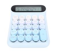 Yechiry Mechanical Blue Switch Desktop Calculator, 24 Key Office Calculator, 600mAh Battery LCD Display with Fast Response Keys, Ideal for Accounting, Finance & Office Use (Blue)