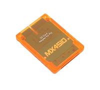 Yechiry Memory Card Adapter Plug and Play Professional Game Console Reader for, Transparent Storage Card Adapter for MX4SIO, ABS Material, Portable (Transparent Orange)