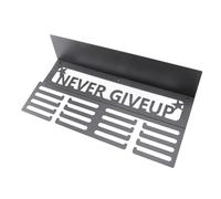 Yechiry Metal Medal Hanger Display Innovative Awards Rack with Trophy Shelf for Runners, Large Containment Space, Carbon Steel Material (Black)