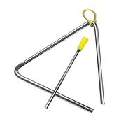 Yechiry Metal Triangle Instrument, Hand Percussion Musical Instrument with Scraper, Ideal for Kids Education, School Music Classrooms & Outdoor Activities (6 Inch (153mm ID, 5mm Thickness))