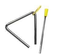 Yechiry Metal Triangle Instrument, Hand Percussion Musical Instrument with Scraper, Ideal for Kids Education, School Music Classrooms & Outdoor Activities (4 Inch (102mm ID, 3.8mm Thickness))