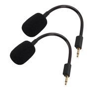 Yechiry Mic Replacement 2 PCS 3.5mm Detachable, Game Microphone Boom Compatible with BlackShark V2 / V2 Pro/SE Gaming Headsets, OFC Cable with Foam (Black)