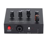 Yechiry Microphone Preamp, 60db Gain 48V Power with 3.5mm 6.5mm XLR Input Output for Dynamic Condenser Mic Studio Live Performance