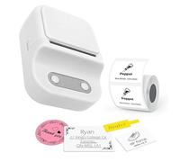 Yechiry Mini Label Makers, Portable Thermal Sticker Printer, Label Maker, Inkless Black & White Printing for Phone Small Business Address Barcode Clothing Mailing (White)