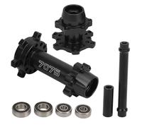 Yechiry Motorcycle Wheel Hex Hubs, Aluminum Alloy Front Rear Wheel Hub with Larger Inner Bearing, Easy Installation for LOSI 1/4 Promoto MX Electric Motorcycle Upgrades (Black)