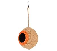 Yechiry Natural Coconut Bird Toy, Paper Rope Hideaway Toy, Small Pet with Built in Hook for Hanging, Ideal for Birds & Comfortable Breeding