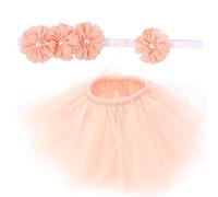 Yechiry Newborn Skirt with Headband Set for Photography (One hundred days)