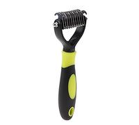 Yechiry Pet Knot Comb, Stainless Steel Double Sided Blades Comb, Ergonomic Handle Grooming Tool with Safe Gentle Hair Removal, Ideal for Dogs with Sensitive Skin & Pet Grooming Massage (Yellow)
