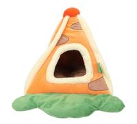 Yechiry Pet Tent Bed, PP Cotton Plush Interior Warm Cat Cave House with Triangular Carrot Design, for Indoor Outdoor Cats and Dogs (M)
