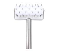 Yechiry Pizza Dough Docker Spikes Piercing Pizza Roller Tool, Kitchen Stainless Steel Pastry Dough Hole Maker Accessory with Ergonomic Handle for Homemade Bread, Pie, Cracker