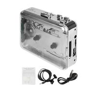 Yechiry Portable Cassette Player, Transparent Compact Cassette Tape Player, MP3 Converter with 3.5mm Earphone Jack & USB2.0 Port, Stereo Dual Channel