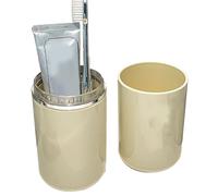 Yechiry Portable Compact Toothbrush and Toothpaste Travel Case, Toothbrush Holder, Toiletry Bag with Drainage Hole & Detachable Design, Ideal for Travel, Camping, Business Trips & Daily (Cream Color)