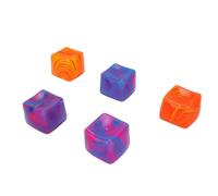 Yechiry Portable Stress Relief Cube Fidget Toys Set of 5 Ice Block Design for Anxiety Management At Work and School, 5.5cm