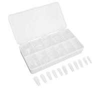Yechiry Press On Nail Tips 550 Pcs Semi Frosted Clear for Professional Nail Salons and Home Use - Lightweight ABS (Long)