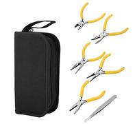 Yechiry Professional Jewelry Pliers Set Sturdy 5pcs Kit with Soft Grip Handles for Beading Making, Ideal for Wire Work, Jewelry Making, or Gift Packaging at Home