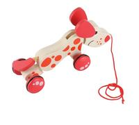 Yechiry Push Pull Toy Puppy for Toddler Motor Skill Development Wooden Pull Along Toy Easy Traction for Indoor Outdoor Play (Puppy Style)