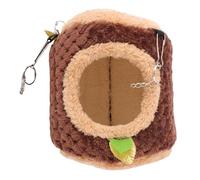 Yechiry Rat Warm Hanging Bed, Semi Enclosed U Shaped Washable Hamster Hammock, Soft Plush Hideout Hanging Cage, Space Saving Cute Toy Hammock for Squirrels, Finches, Small Parrots