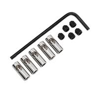 Yechiry RC Shaft Adapter Durable High Power Transmission Sleeve for Converting to 5mm for RC Motor 3650, 550, 540 Pinion, Silver Stainless Steel 3.175mm-5mm Size for Car Enthusiasts