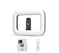 Yechiry Rechargeable Smartphone Ring Selfie Light Kit, Video Maker 240 LED Beads Ring, 20W Power Handheld Stabilizer with Light for Phones Video Recording & Photos