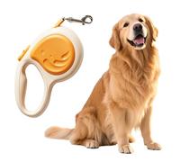 Yechiry Retractable Dog Leash, Reinforced Nylon Pet Lead, Ergonomic Anti Slip Puppy Cord with One Button Brake Lock Sturdy Hook for Medium Large Breeds Outdoor Outings (Orange)