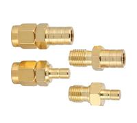 Yechiry RF Adapter Converter Set Durable Plated Brass for DAB Car Radio Antenna, 4 Types SMB to SMA Adapters for Antennas, Radio Scanners, 1000 Times Plug Durability