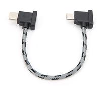 Yechiry Right Angle Type C to Micro USB Data Cable for Air 2 Mini 2, Durable Nylon Braided Thread, Faster Data Transfer, for Drone Enthusiasts, 5.9" Length, Black Gray Texture