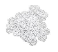 Yechiry Rose Shaped Paper Clips Cute Decorative Metal Clips for Organizing Documents and Crafting 50pcs Storage Box (White)