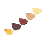 Yechiry Rosewood Guitar Pick Storage Box Set, Wooden Mini Organizer with 5 Picks, Ideal for Acoustic, Electric, Ukulele, Bass, Rock, Jazz
