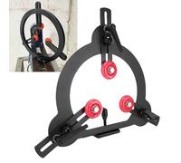 Yechiry Round Steady Rest, 3 Point Adjustable Steady Rest with Rubber Coated Rollers Steel Frame for 12 Inch Swing Lathe Spindle Wood Turning Dual Bearing Design Stable Rotation