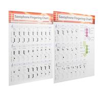 Yechiry Saxophone Fingering Chart Basics Guide for Beginners with Coated Paper Material Suitable for Students and Musicians