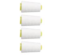 Yechiry Serger Thread White Premium Durable Polyester for Sewing and Quilting - 4 Pieces, Ideal for Hand or Machine Use
