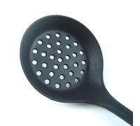 Yechiry Silicone Slotted Skimmer Spatula Spoon, Lightweight Soup Ladle with Long Handle, Ideal for Straining Vegetables, Oil and Drips with Ease, Soft Edge Not to Hurt The Pot Pan (Red)