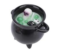 Yechiry Skull Candle, Ceramic Reusable Scented Candle with Soy Wax, Halloween for Witch Cauldron Home Decoration