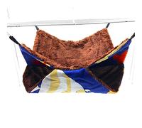 Yechiry Small Pet Hammock Cozy Hanging Bed Sleeping Bag, Skin-friendly Velvet, Gray Rabbit Design for Guinea Pigs 13.39x13.39inch (34 * 34)