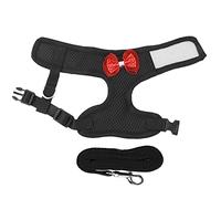 Yechiry Soft Adjustable Chicken Harness with Leash, Durable Hen Pet Vest for Outdoor Walks, Safety Buckle Design, Chicken Tracing Rope (Black)