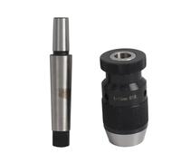 Yechiry Solid 1-16mm Capacity Keyless Drill Chuck Made of 45# Steel with Taper Arbor, Quick Chucking for Milling and Boring Lathes
