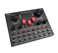 Yechiry Sound Card, Rechargeable Voice Changer, Microphone Mixer with Live Streaming, Ideal for Live Broadcast, K Songs, Recording & Voice Chatting