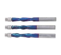 Yechiry Spiral Flush Trim Router Bit, 3Pcs 1/4 Inch Shank Upward/Down Flush Cut Trim Bit for Woodwork Trimming, Kitchen/Bathroom Doors, Cabinets