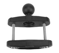 Yechiry Square Post Clamp Base, Adjustable Aluminum Alloy Stainless Steel Rubber Square Post Mount Base with 1.5 Inch Ball Head for Tractor Forklift Tablet Display