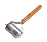 Yechiry Stainless Steel Pet Grooming Brush Dematting and Deshedding, Dual Sided Undercoat Rake for Dogs Cats, Gentle on Skin, Minimize Shedding, Suitable for Various Hair Types