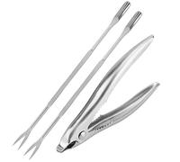 Yechiry Stainless Steel Seafood Crackers Sturdy Durable Lobster Crab Shell Opener for Kitchen Gadgets 2pcs