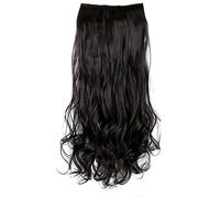 Yechiry Synthetic Wave Hair Extension for Beautiful Volume, 23.6in Length with 6 Clips for Women At Events (Dark Brown #12)