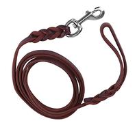 Yechiry Training Dog Safety Rope Sturdy and Nice-looking Leash for Walking Running, Great Present for Dog Lover Friend, Cowhide and Leather Belt (The material length is 1.5 meters and the net)