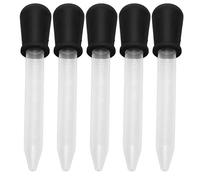 Yechiry Transfer Pipettes 5ml Silicone Material Easy Cleaning Dropper for DIY Crafts and Scientific Experiments (Black)