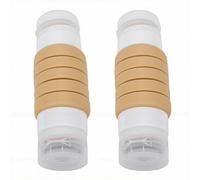 Yechiry Travel Bottles for Toiletries, 47ml, 2 Pack | Proof, Dual Chamber, Soft Silicone Refillable Containers for Shampoo, Conditioner, Pastel Colors (Yellow)