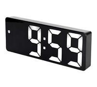 Yechiry USB Electronic Clock, LED Alarm Clock, USB Rechargeable Digital Table, Silent Operation, Big Number Display, Bedside Alarm, 15.9 X 6.9 X 2.4cm (Rectangular Black-Faced White Light)